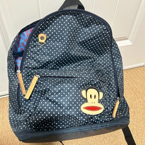 Paul Frank Navy Polka dot Backpack - Picture 3 of 12
